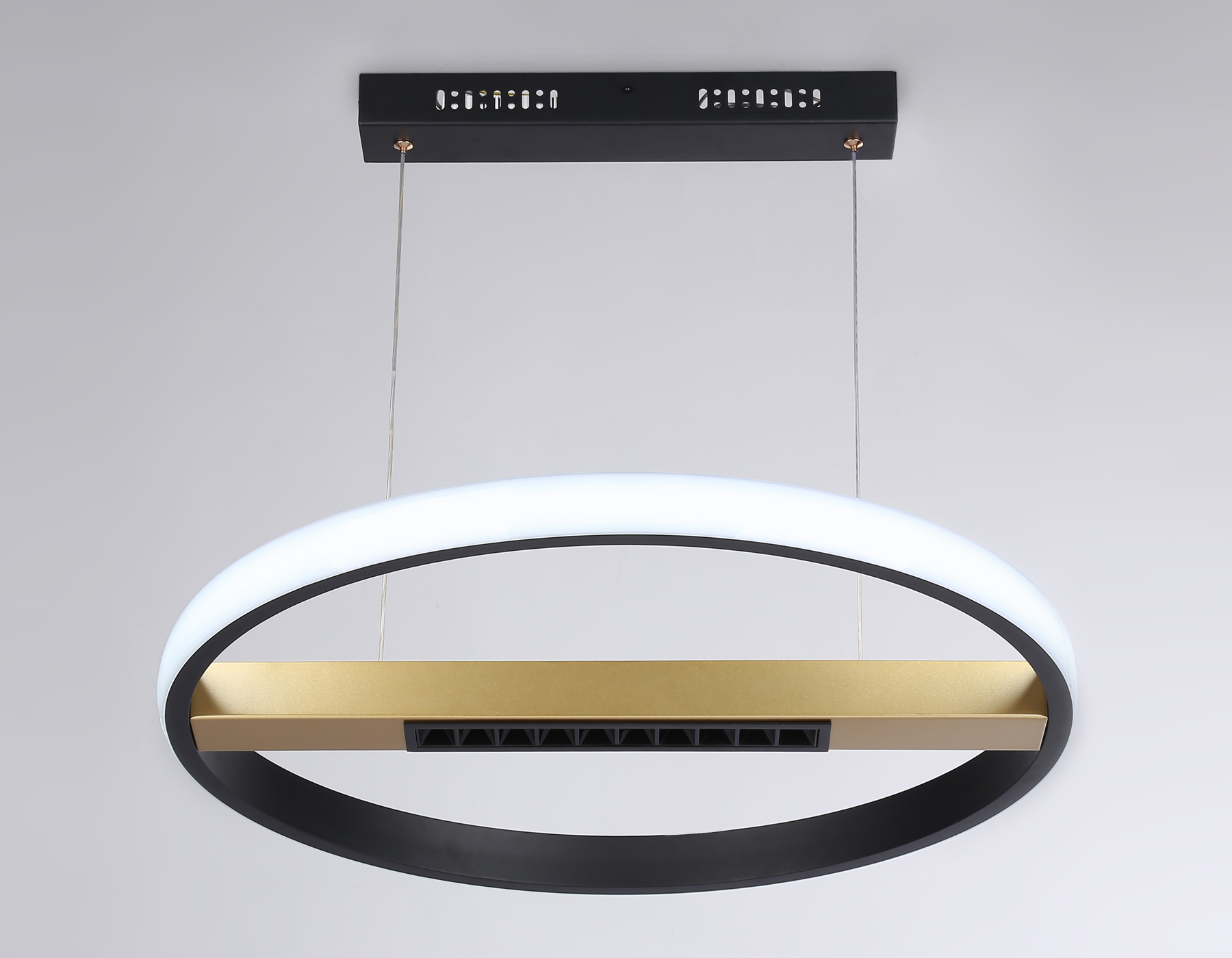 FL51489 BK/GD черный/золото 62W 3000K-6400K D600*1000 (ПДУ ИК)