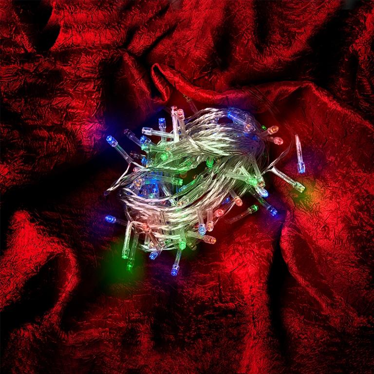 Гирлянда новогодняя General "Нить" GLFG-100-500-IP20-X-RGB 100 диодов 5м с контроллером 8 режимов