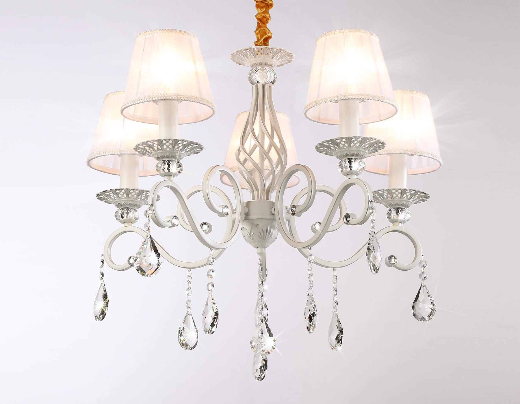 Подвесная люстра TR4547/5 WH/SL белый/серебро E14/5 max 40W D565*500