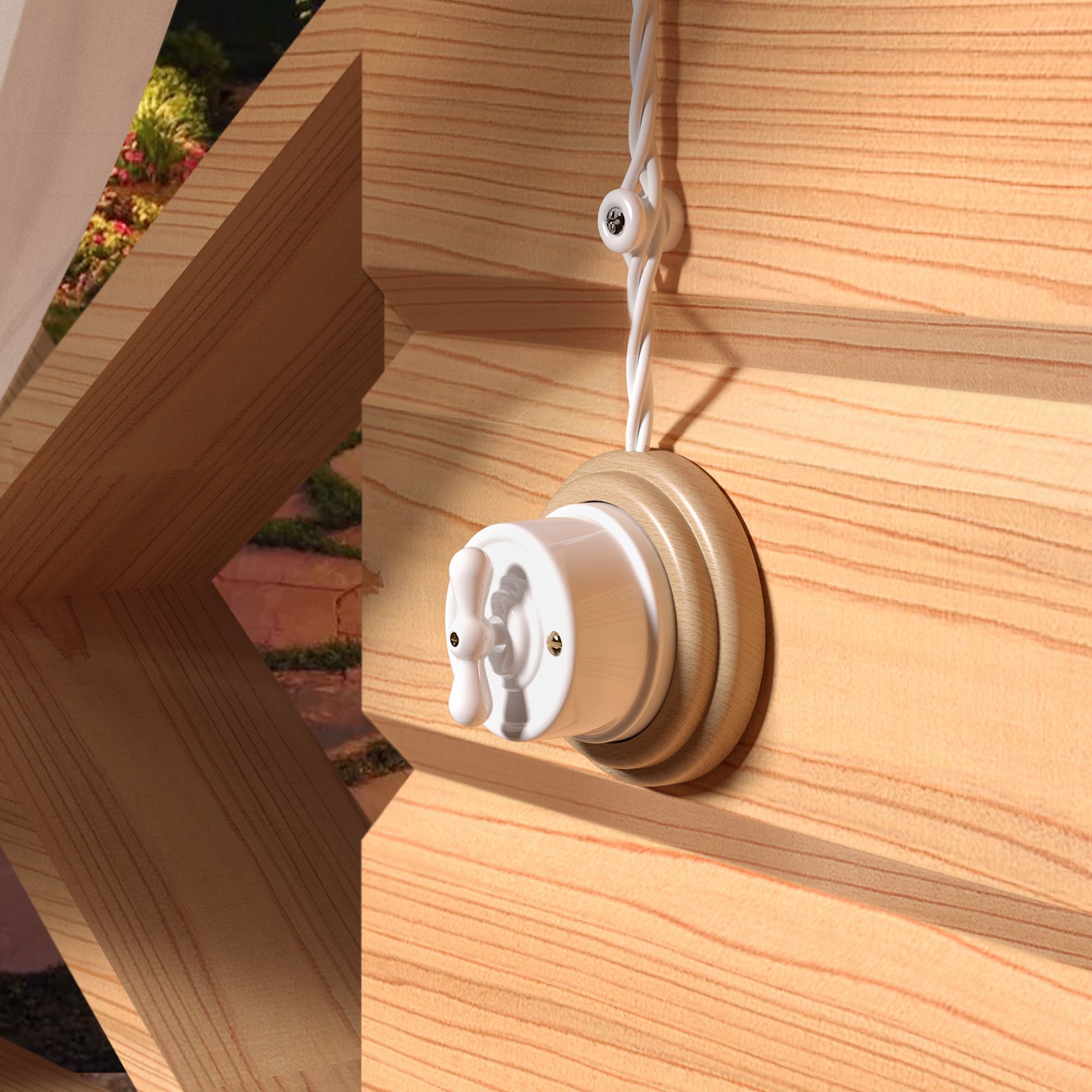 Ретро кабель витой WERKEL 3х2,5 (белый) 20м / W6453301 / a044166