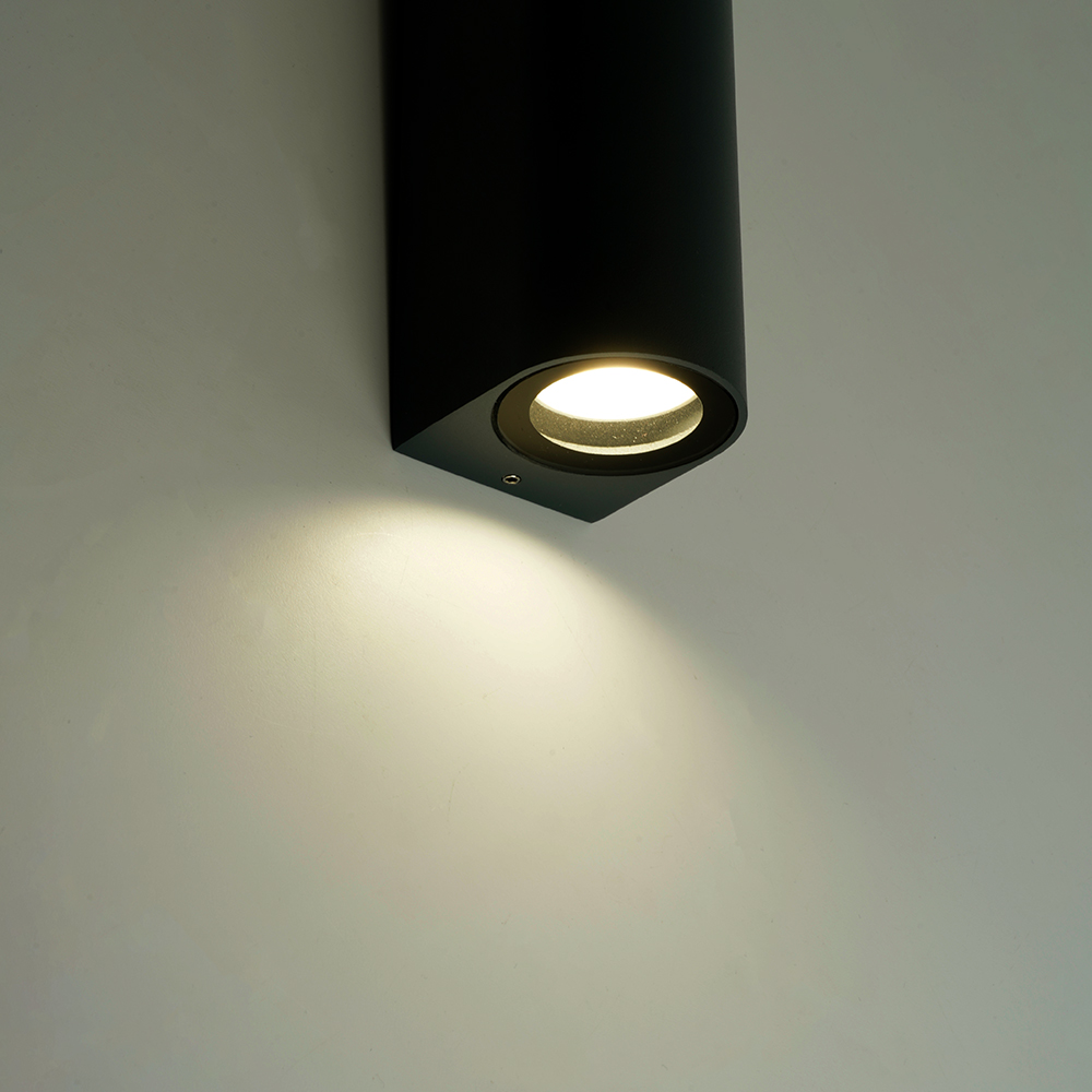 Светильник садово-парковый Feron DH024, на стену, 2*GU10 MR11 230V, черный