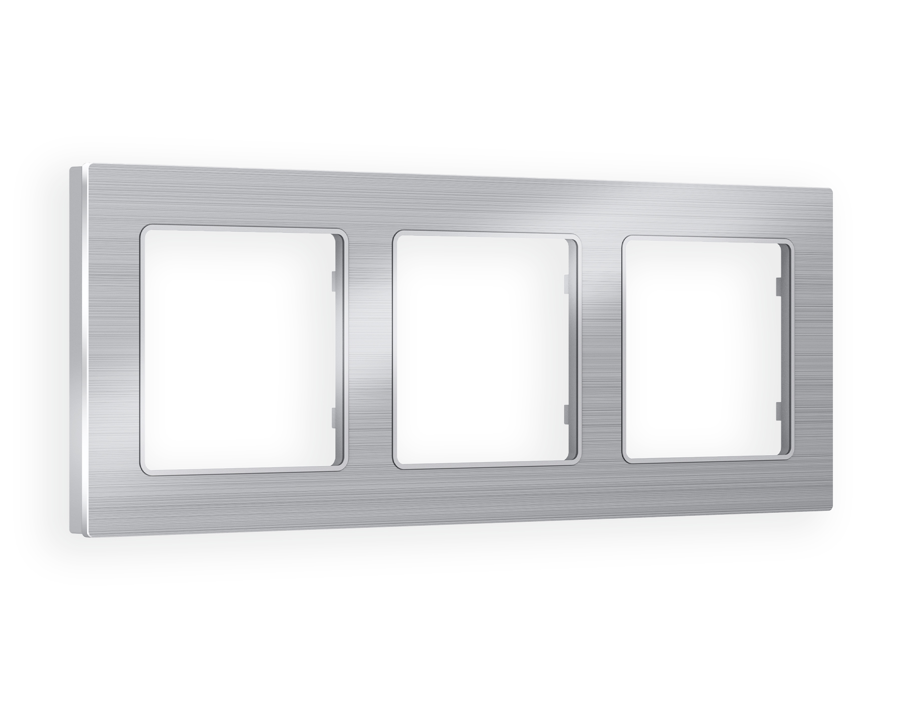 AF550103 Рамка ALFA Platos (Серебро Металл шлифованный) 3-ая