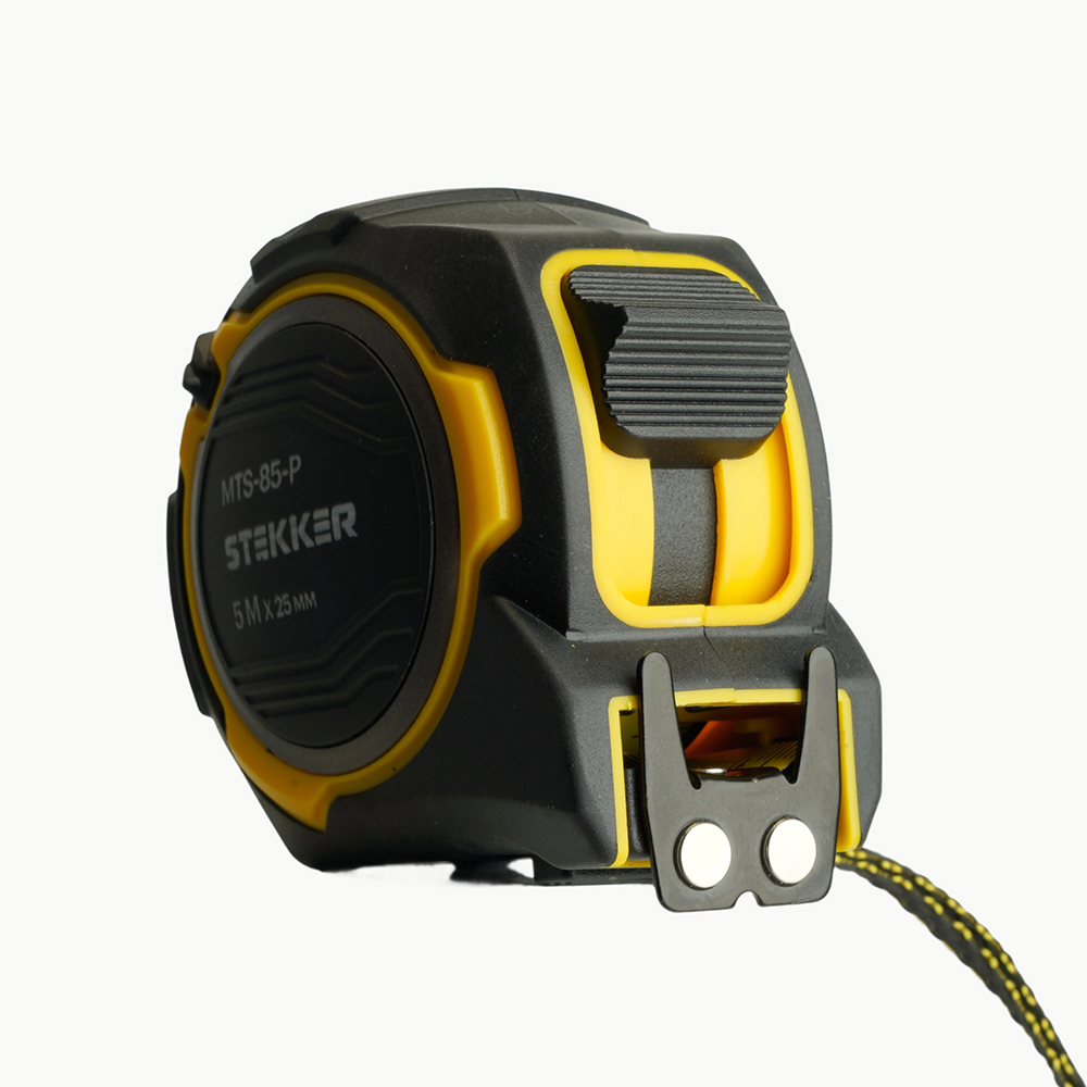 Рулетка, 5 м х 25 мм, магнит, II класс точности, двухстороннее нанесение, STEKKER MTS-85-P