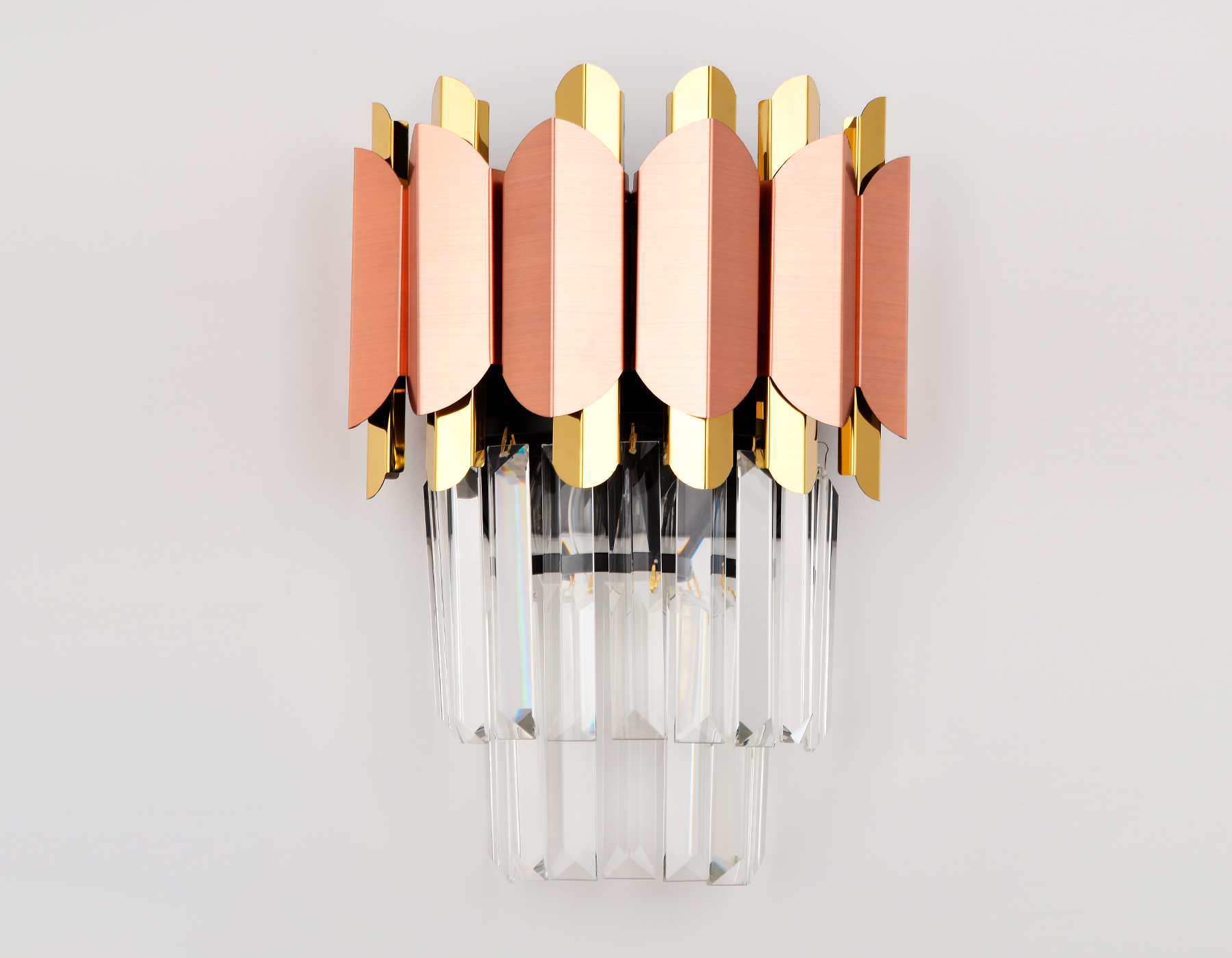 Настенный светильник с хрусталем Ambrella TR5294/2 PGD/GD розовое золото/золото E14/2 max 40W 320*250*140