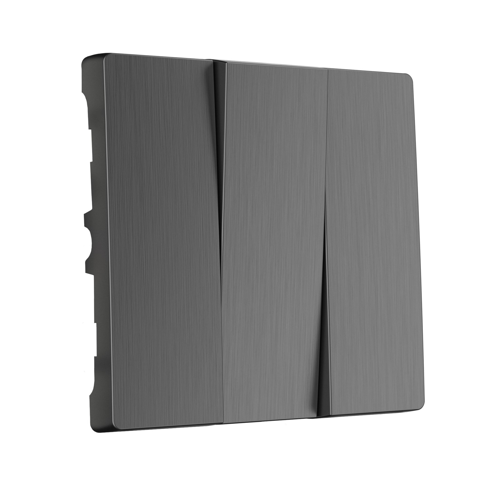 Набор клавиш для выключателя трехклавишного WERKEL  (графит рифленый) WL04-SW-3G-CP / W1139004 / a046621