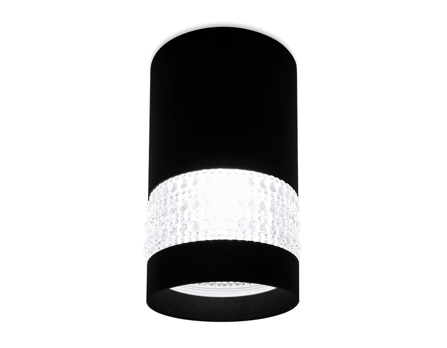Накладной светильник Ambrella TN374 SBK черный песок GU5.3 D65*117