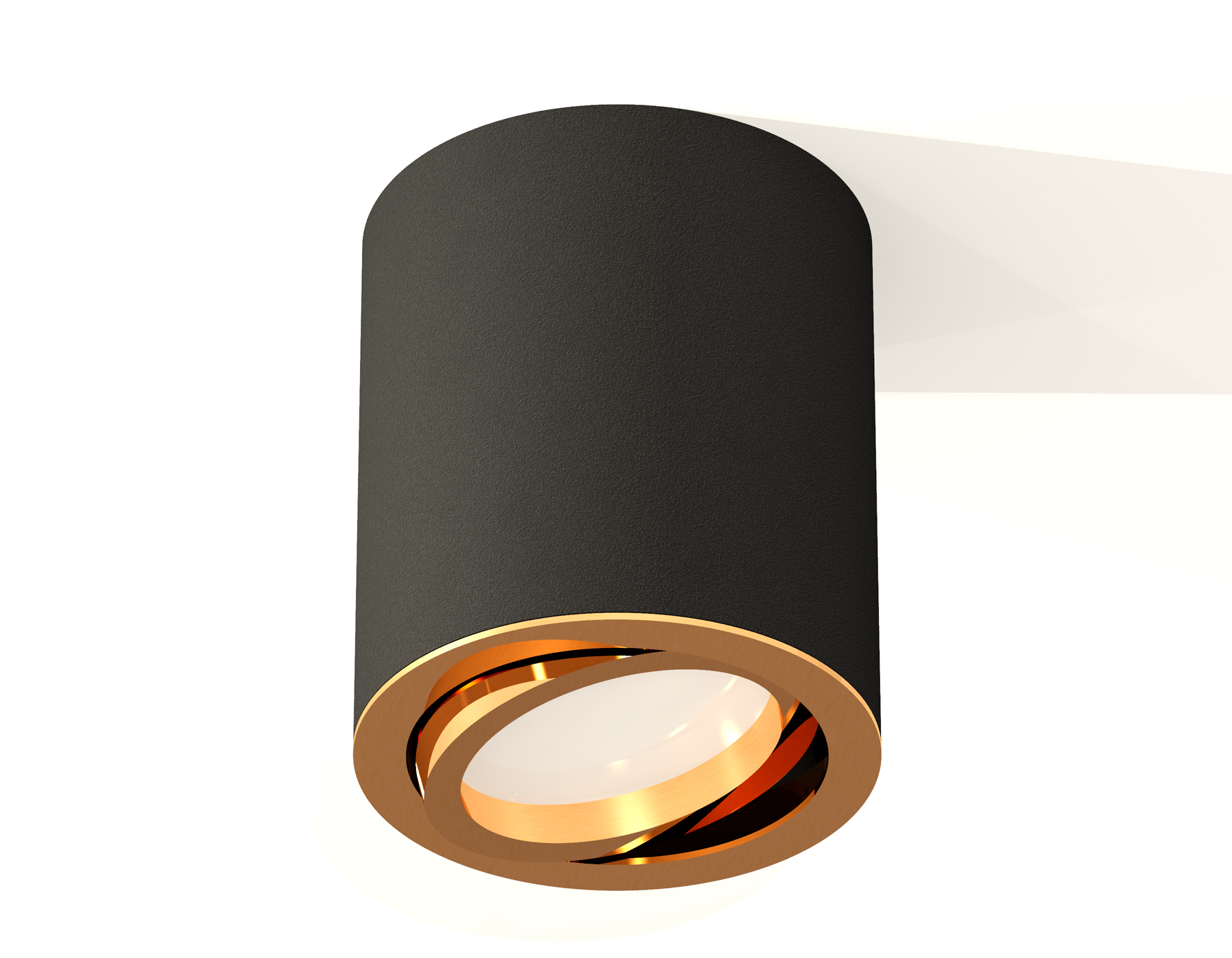 Накладной поворотный светильник XS7422003 SBK/PYG черный песок/золото желтое полированное MR16 GU5.3 (C7422, N7004)