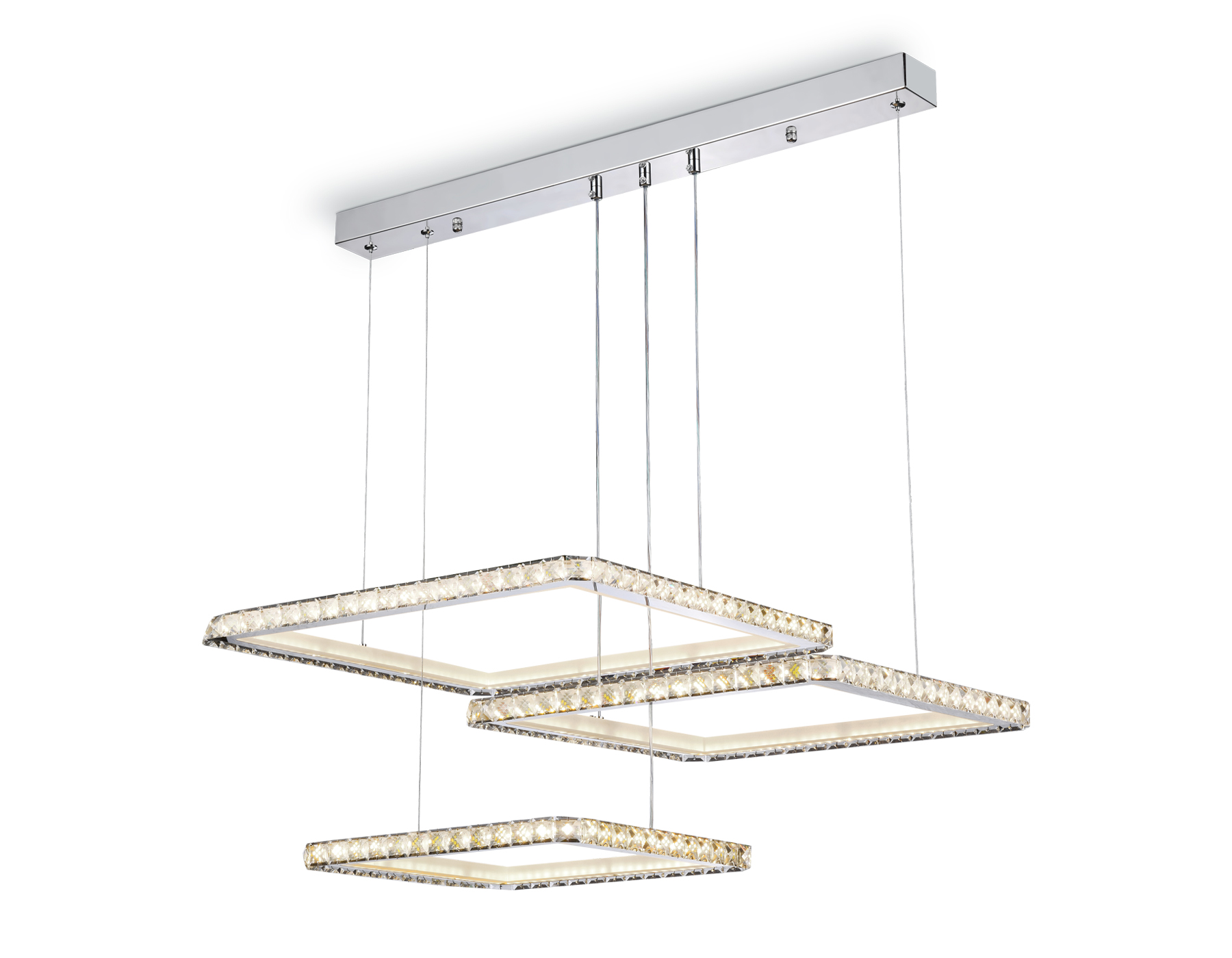 Подвесной LED светильник FA1759/3 CH хром 180W 3000K+6400K/3000K/6400K/4200K+4200K 680*460*740 (ПДУ РАДИО 2.4G)