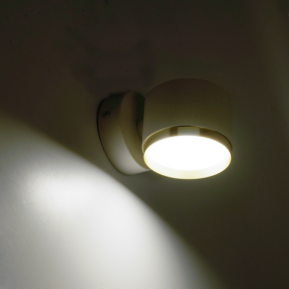 Светильник  настенный Feron HL4598  Barrel DUET 12W, 230V,GX53, белый + золото IP20