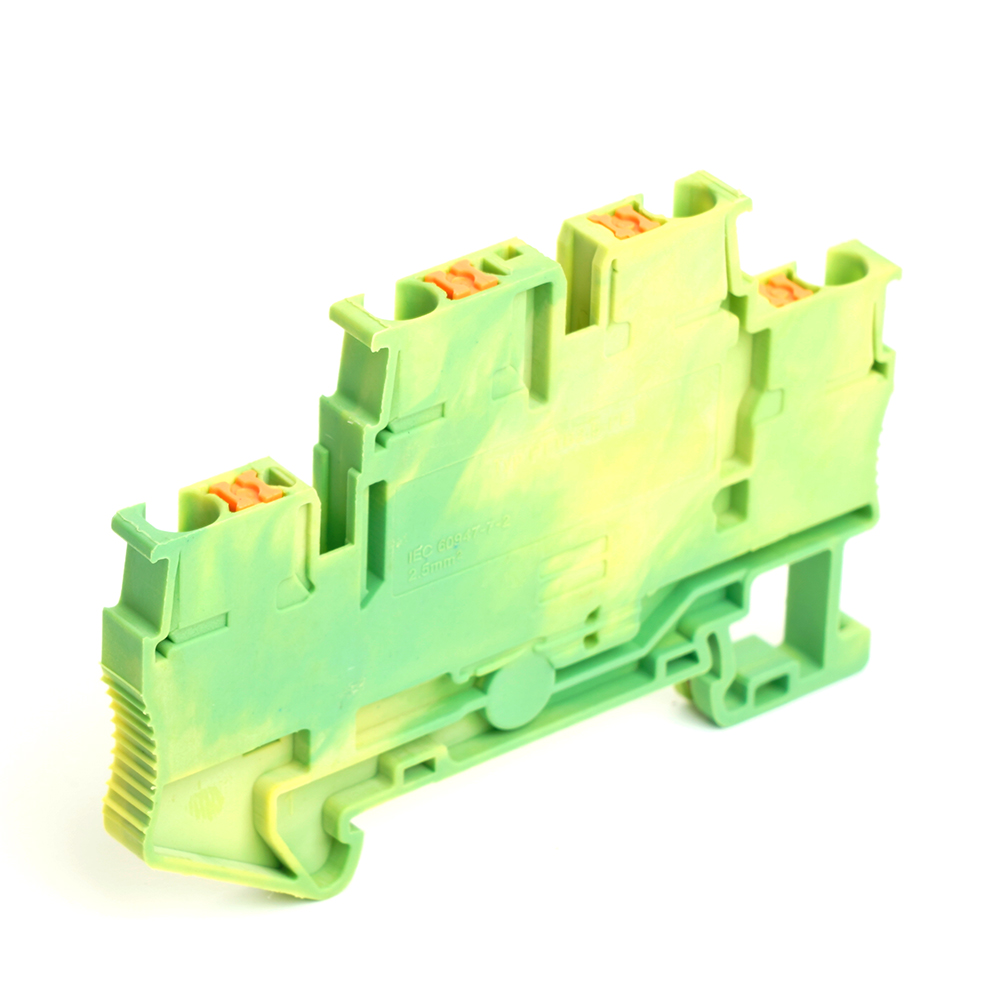 Зажим пружинный, 4-проводной проходной 2 уровня ЗНИ - 2,5 ,JXB PT 2,5 , синий LD575-2-25