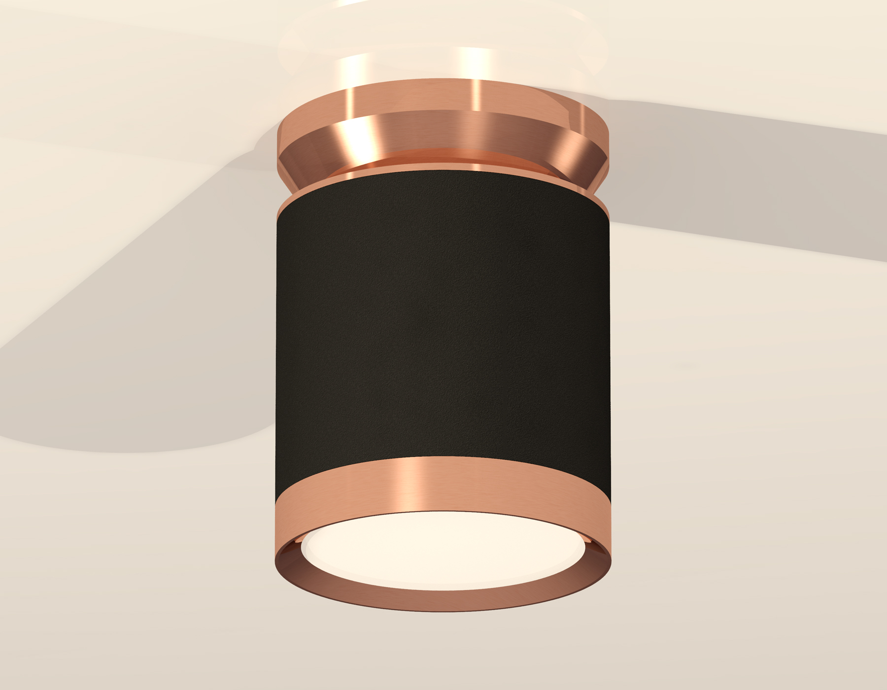 Накладной светильник XS8142035 SBK/PPG черный песок/золото розовое полированное GX53 (N8912, C8142, N8126)