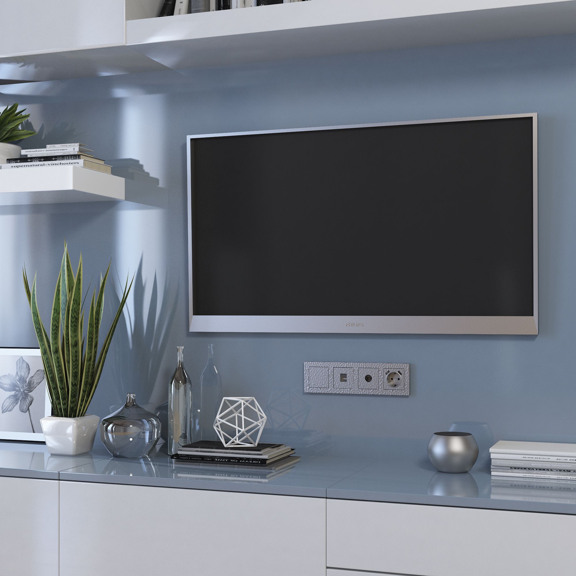 Рамка на 4 поста Werkel Hammer (серебряный) / W0042406 / a052524