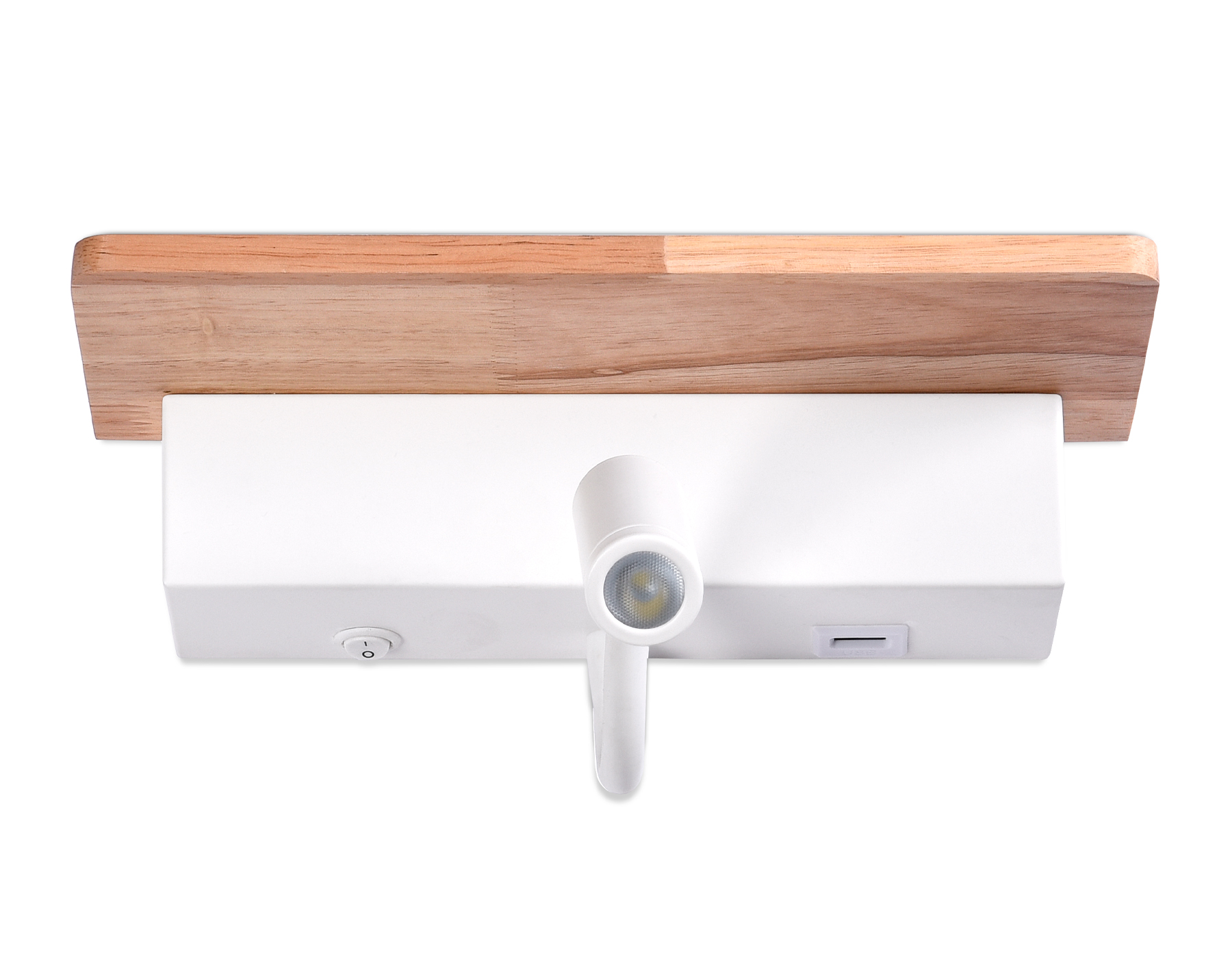 Настенный LED светильник FW290 WH/LW белый/светлое дерево LED 4200K+3000K 4W+1W 265*110*130