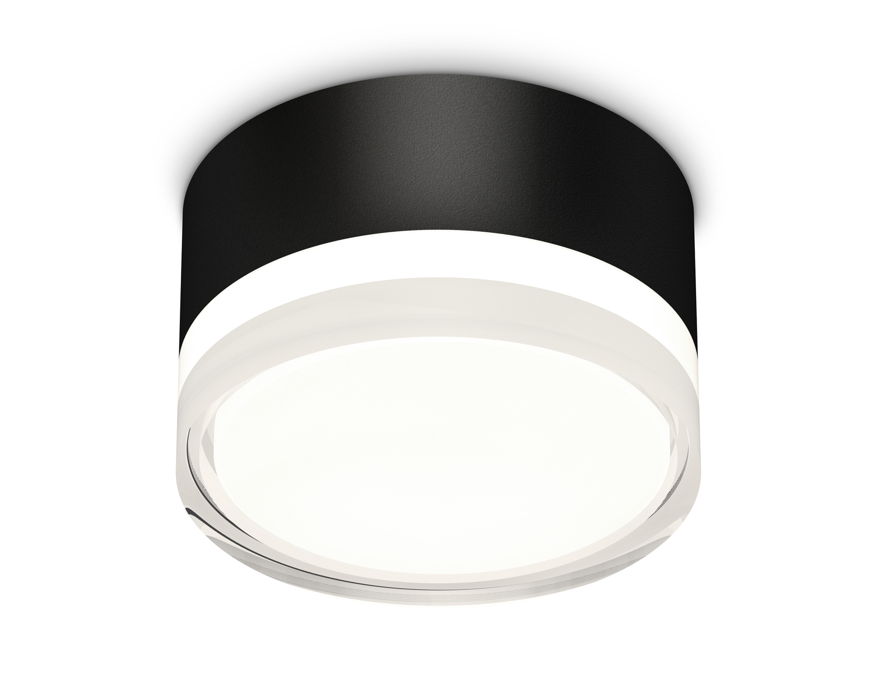 Накладной спот Ambrella XS8102023 SBK/FR/CL черный песок/белый матовый/прозрачный GX53 (C8102, N8399)