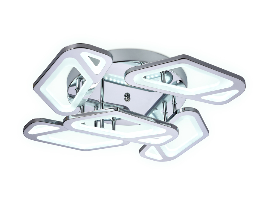 Потолочный светодиодный светильник с пультом Ambrella FA588/5 CH хром 113W 590*590*120 (ПДУ РАДИО 2.4G)