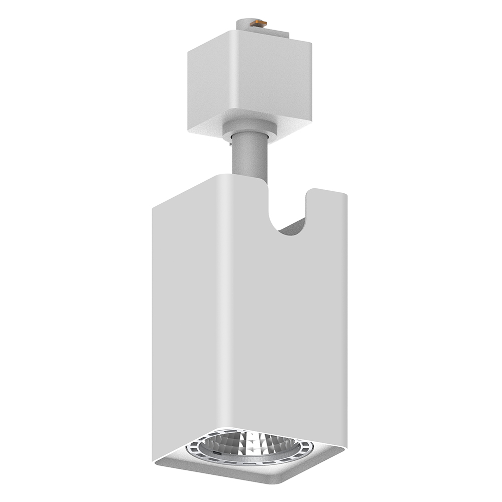 Светильник Feron AL144 трековый однофазный на шинопровод под лампу GU10, белый Светильник Feron AL144 трековый однофазный на шинопровод под лампу GU10, белый
