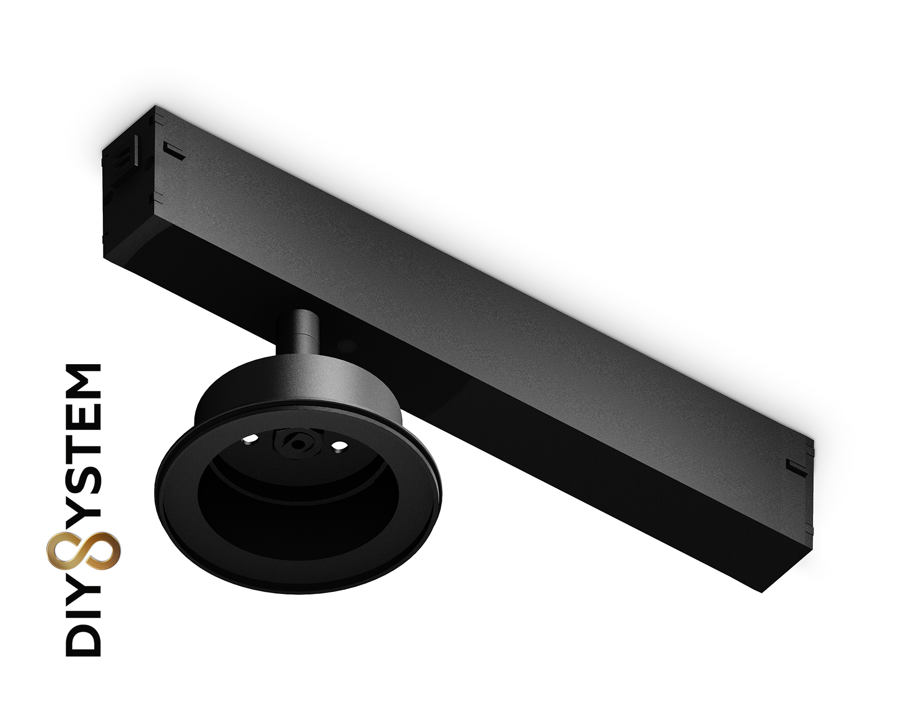 A2551 BK черный крепеж трековый для корпуса DIY D85mm 232*83*105