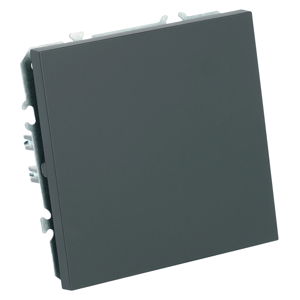 Выключатель 1-клавишный (механизм), СЗК, STEKKER, 250В, 10А, серия Эмили, RSW10-5103-05ZK, черный уголь, soft touch