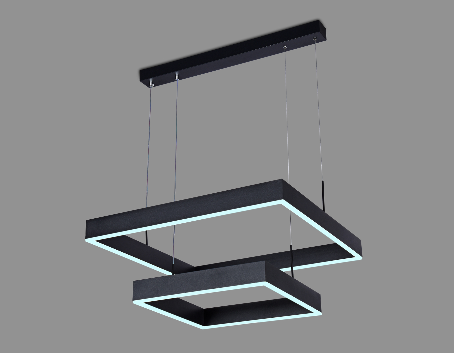 Подвесной светильник Ambrella FA6633/2 BK черный 108W 600*600*720 (ПДУ РАДИО 2.4G)