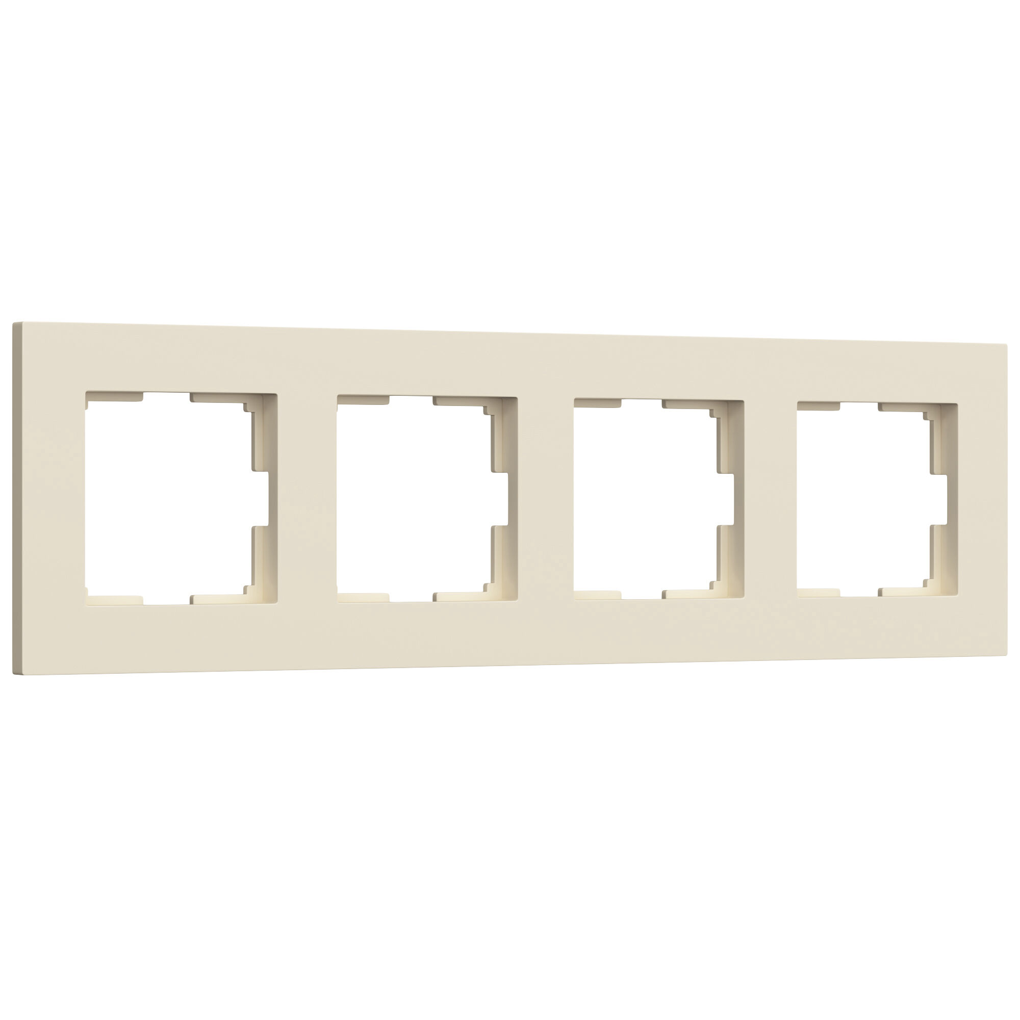 W0042962/ Рамка на 4 поста Slab (айвори софт)