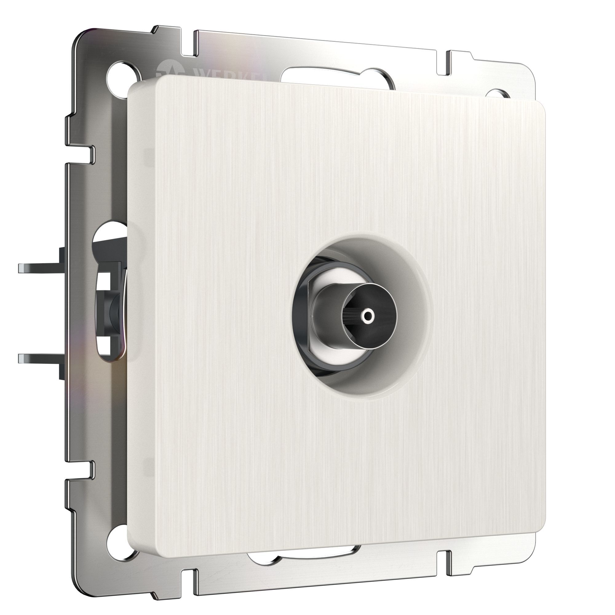 ТВ-розетка оконечная WERKEL (перламутровый рифленый) WL13-TV / W1183013 / a040885