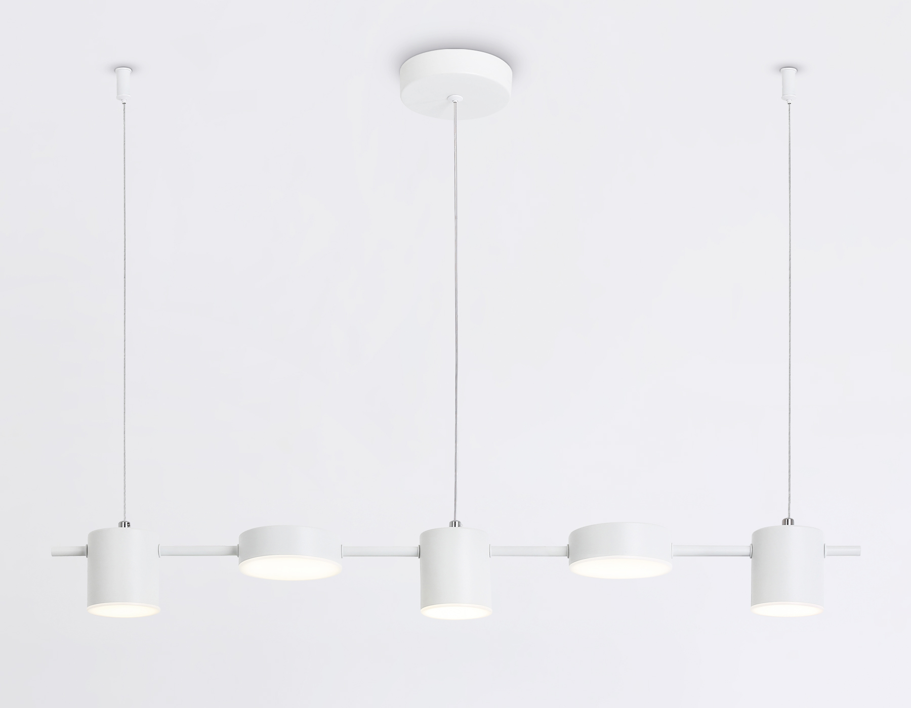 Подвесной светильник Ambrella FL51678/5 WH белый 3000K/4200K/6400K 25W 790*100*1000 (Без ПДУ) Подвесной светильник Ambrella FL51678/5 WH белый 3000K/4200K/6400K 25W 790*100*1000 (Без ПДУ)