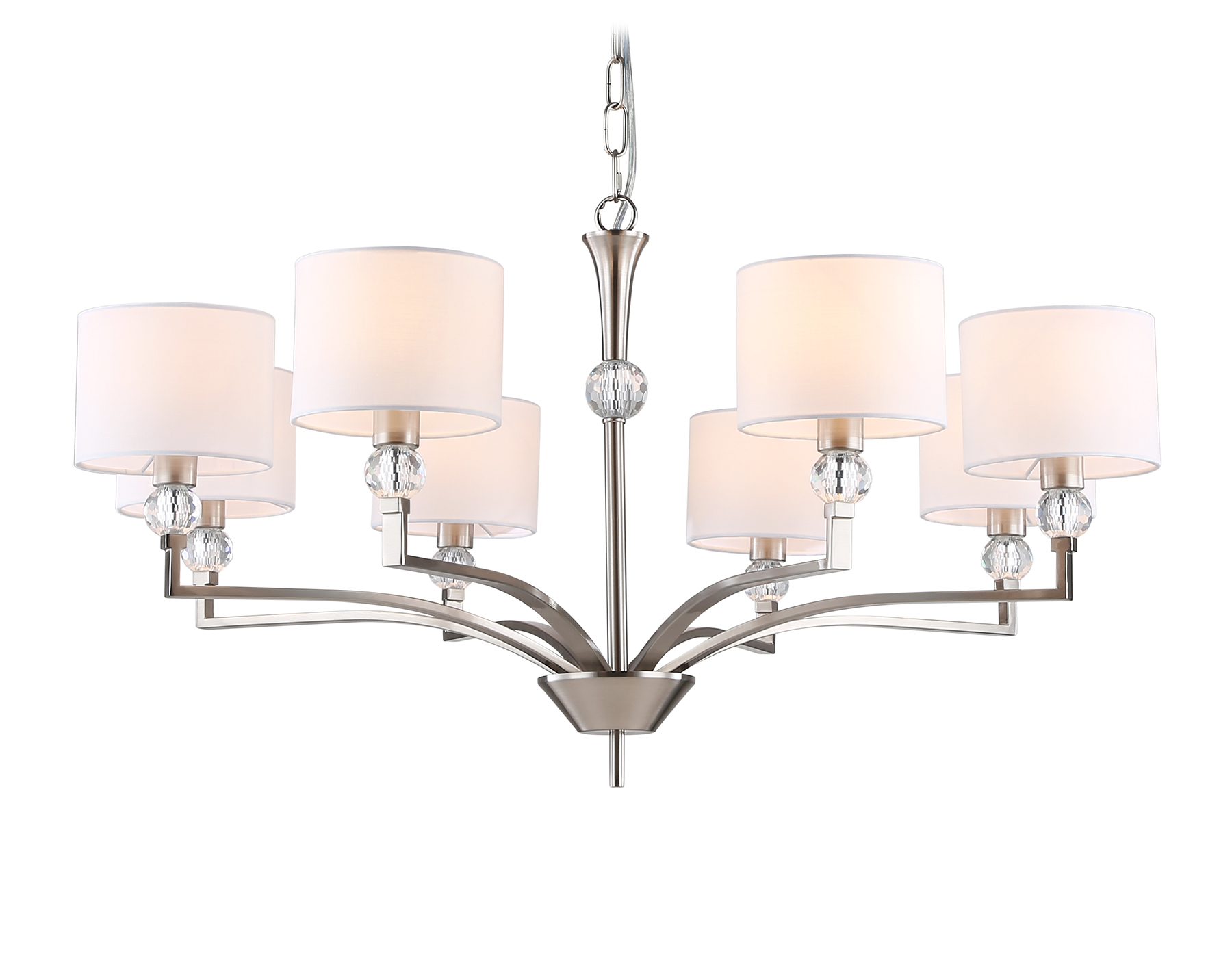 LH71123/8 SN/WH никель/белый E14/8 max 40W D840*880