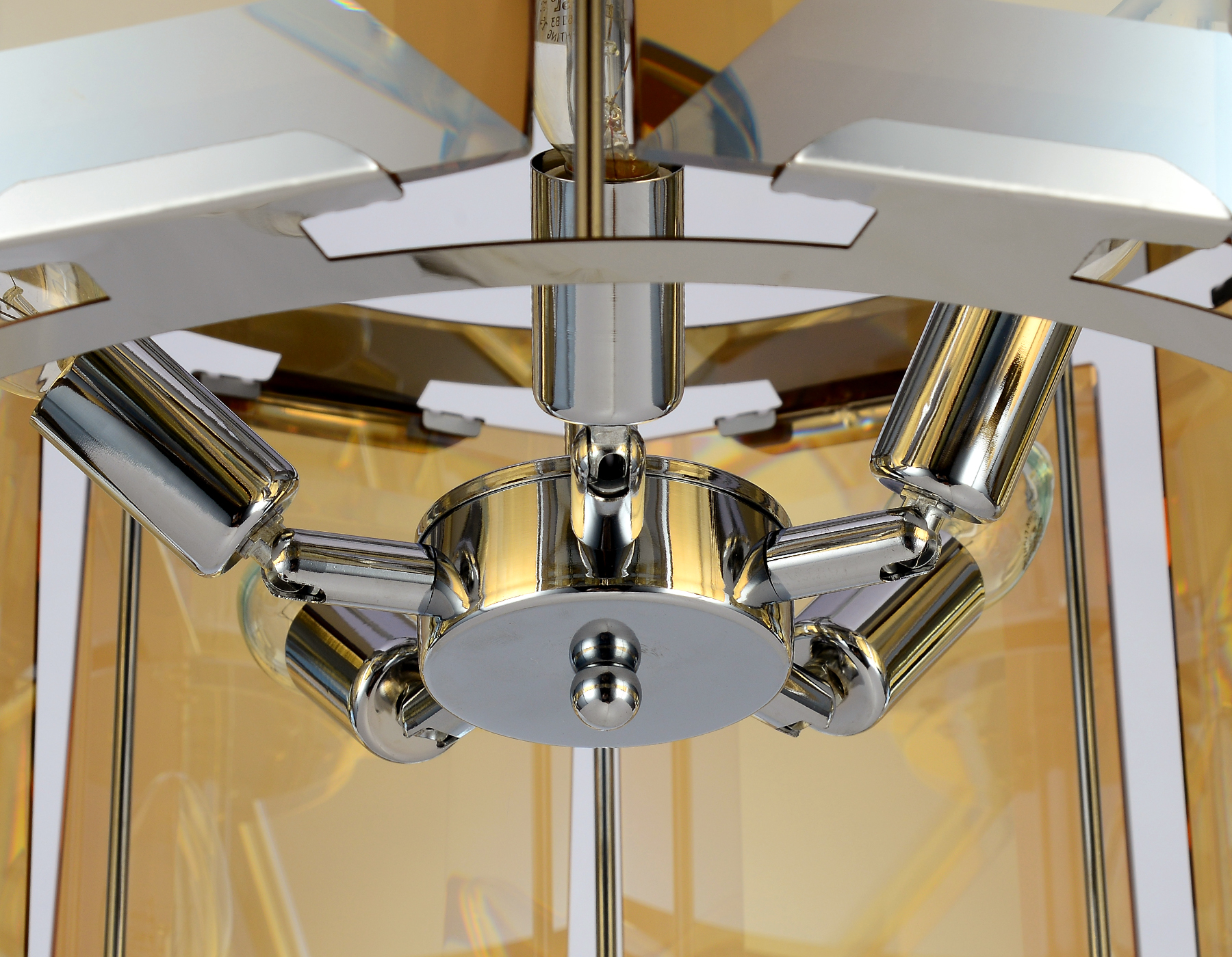 Подвесная люстра с хрусталем Ambrella TR5133 CH/TI хром/янтарь E14/5 max 40W