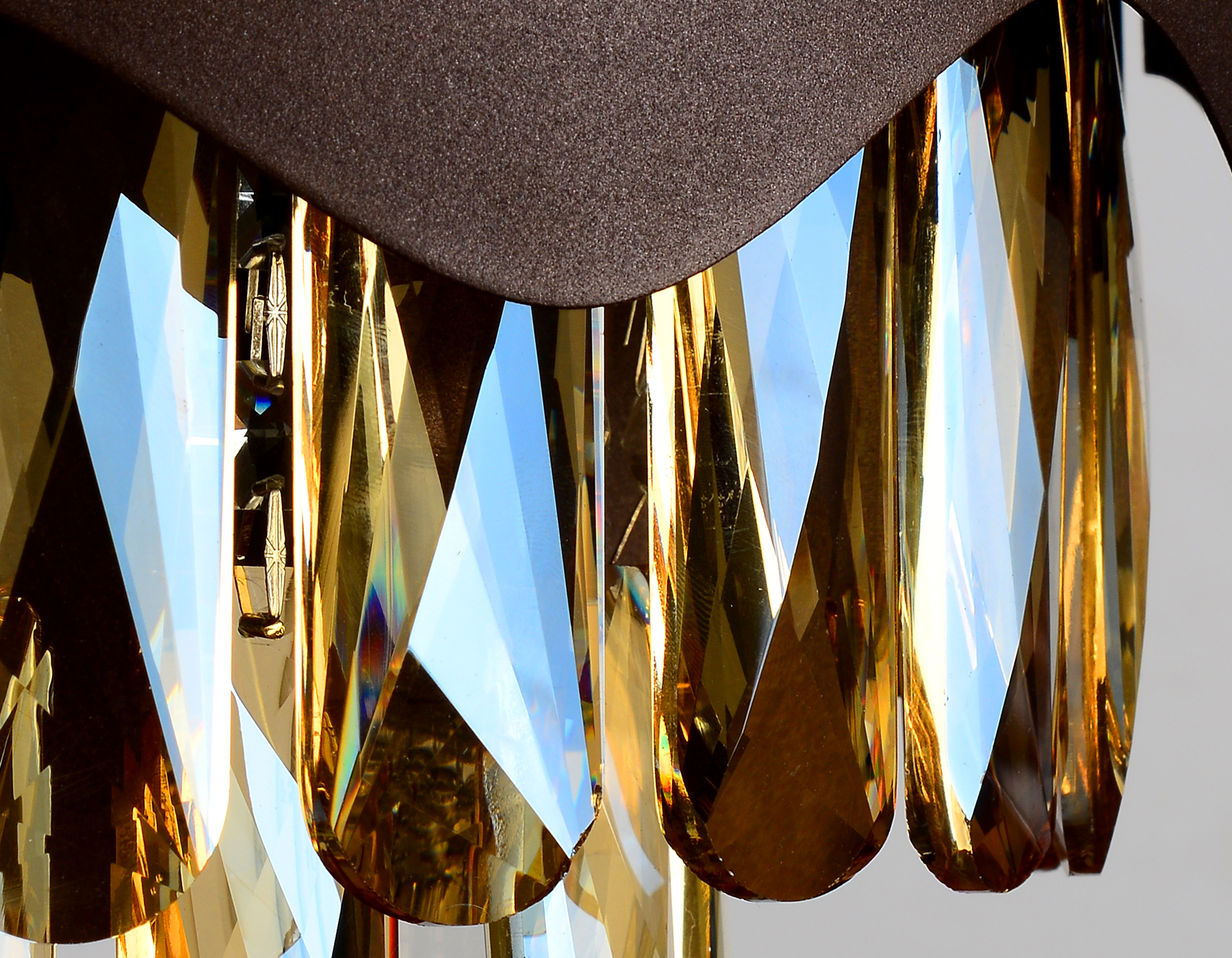 Настенный светильник с хрусталем Ambrella TR5091 CF/TI кофе/янтарь E14/2 max 40W