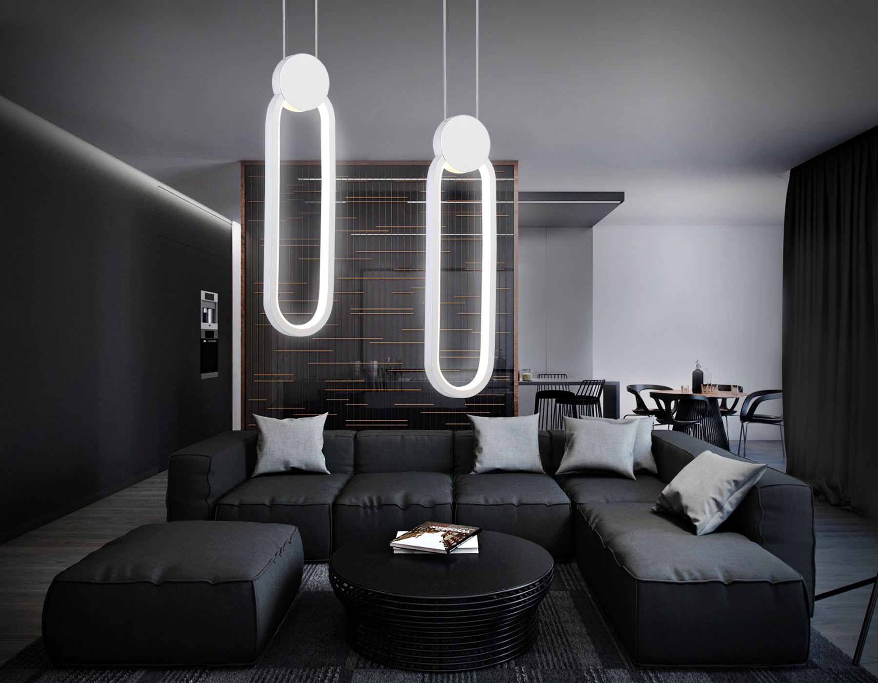 Подвесной LED светильник FL5260 WH белый 12W 4200K 100*20*1200 (без ПДУ)