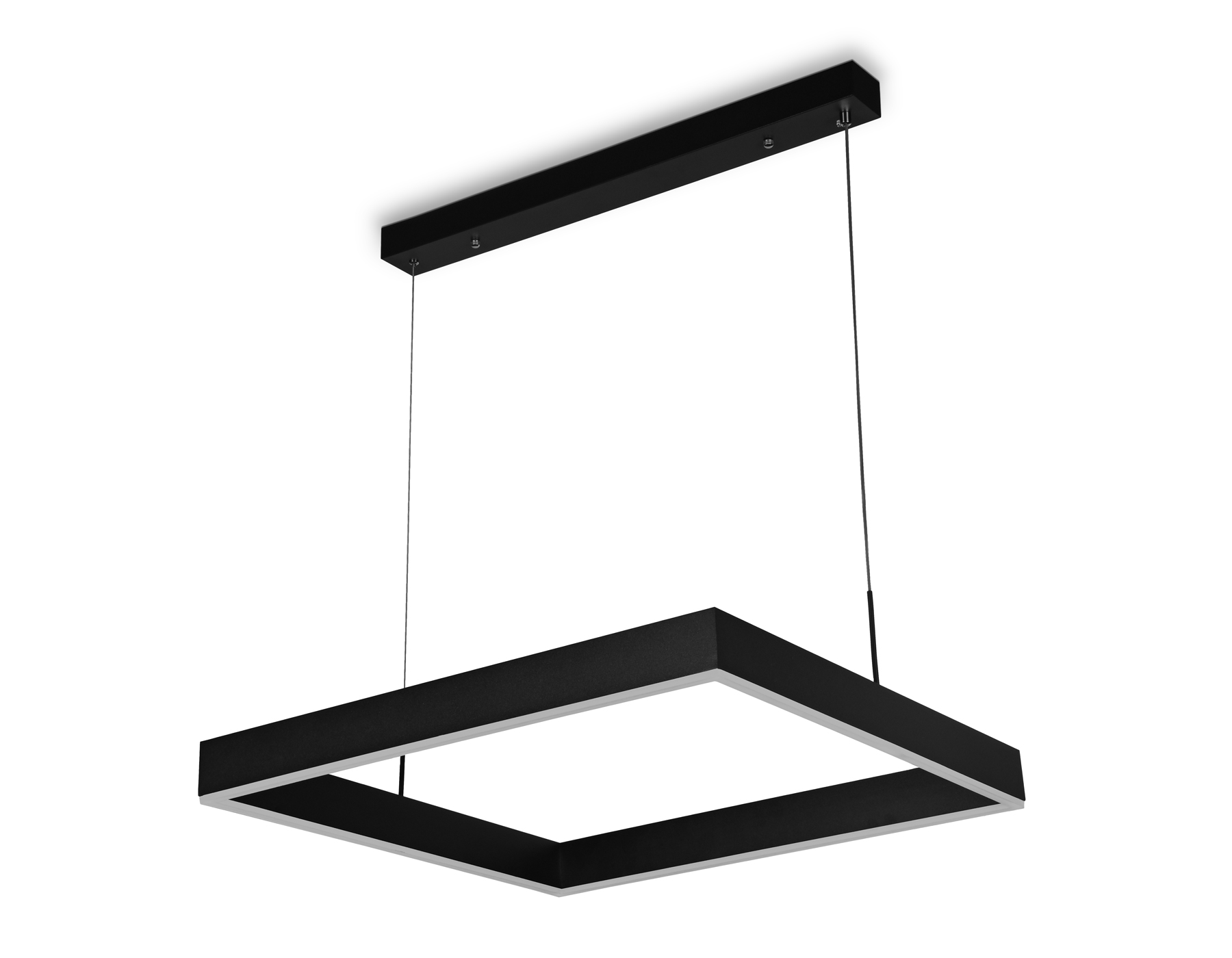 Подвесной светильник Ambrella FA6626 BK черный 65W 600*600*720 (ПДУ РАДИО 2.4G)