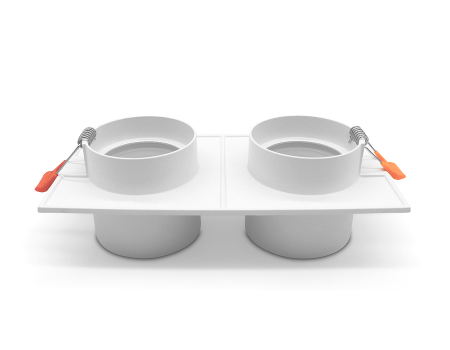 Встраиваемый точечный светильник Ambrella TN330/2 vWH белый песок GU5.3 182*92*60