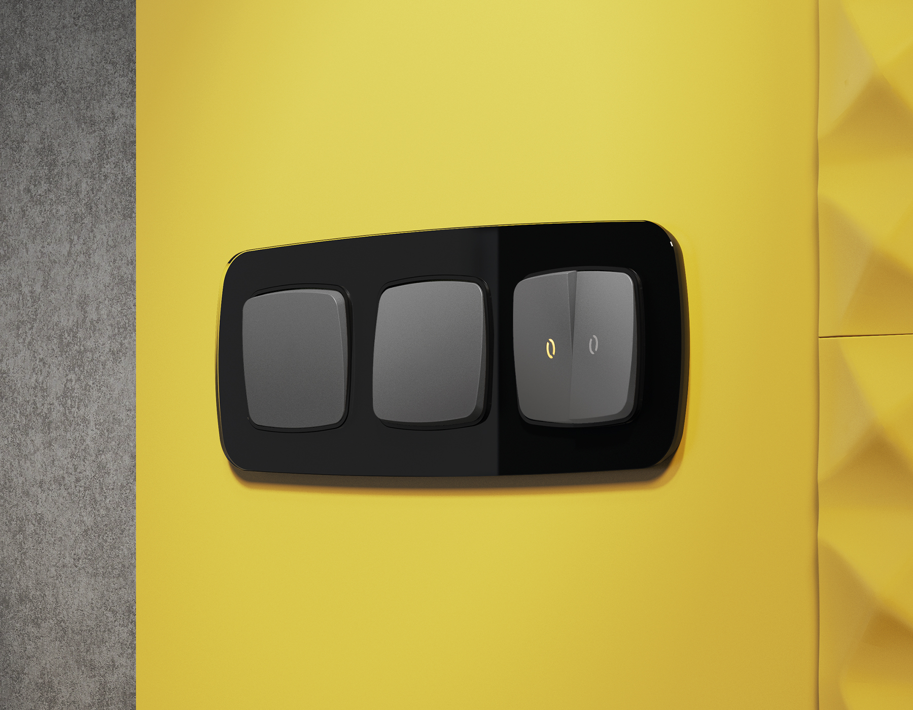 OF350802 Рамка OMEGA Radian (Черный Стекло закаленное натуральное) 2-ая