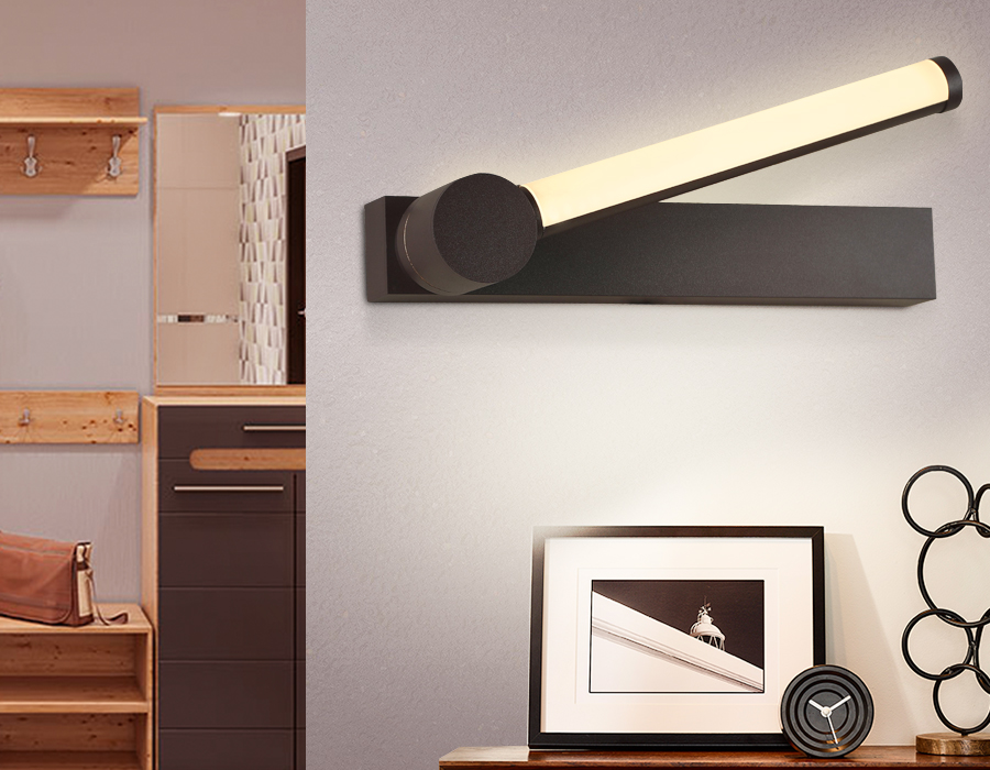 Настенный поворотный светодиодный светильник с выключателем Ambrella FW436 SCF кофе песок LED 4200K 10W 310*50*110