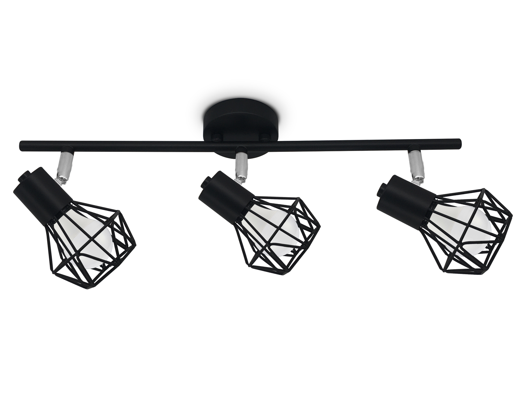Настенно-потолочный спот Настенно-потолочный спот TR8622/3 BK/CH черный/хром E27*3 max 40W 460*91*175