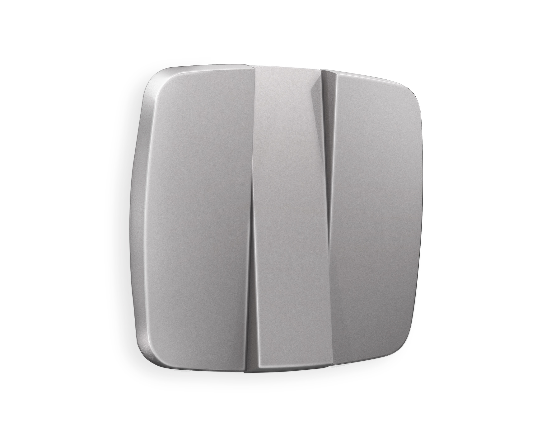 OP5050 Лицевая панель OMEGA (Сталь матовый) для 3-кл выключателей QUANT