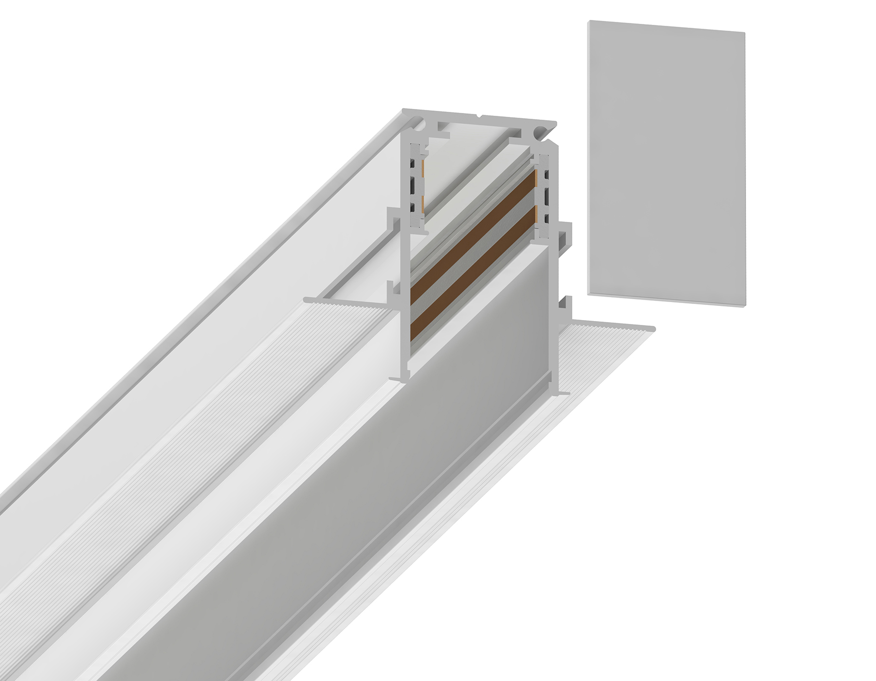 GL3607 WH белый заглушка для встраиваемого магнитного шинопровода Magnetic 48V (2шт)