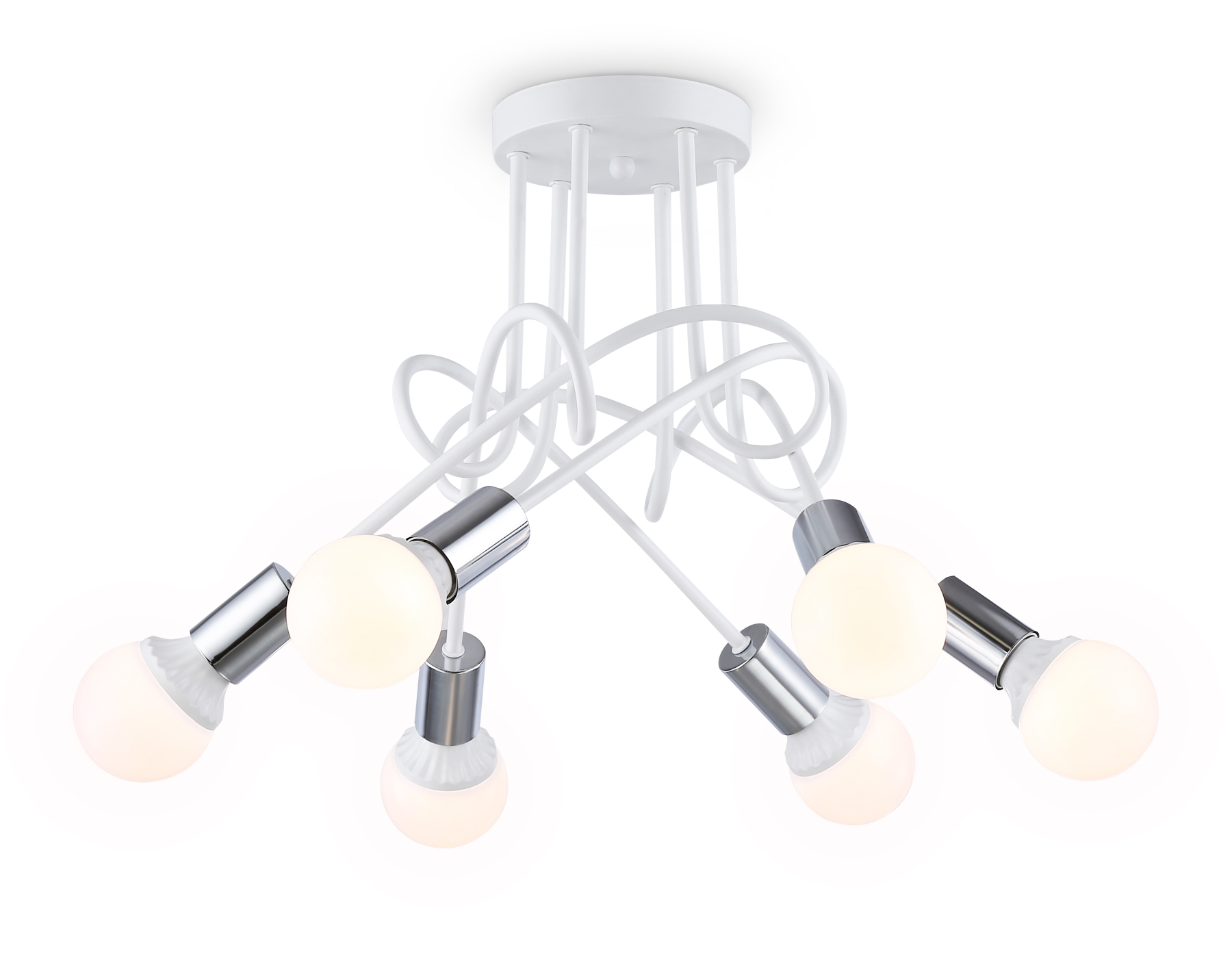 TR80417/5 WH/CH белый/хром E27/5 max 60W D690*370