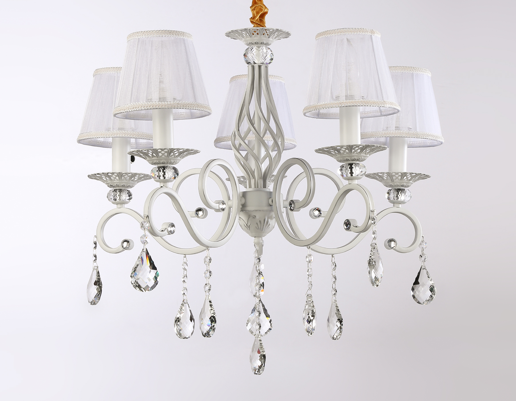 Подвесная люстра TR4547/5 WH/SL белый/серебро E14/5 max 40W D565*500