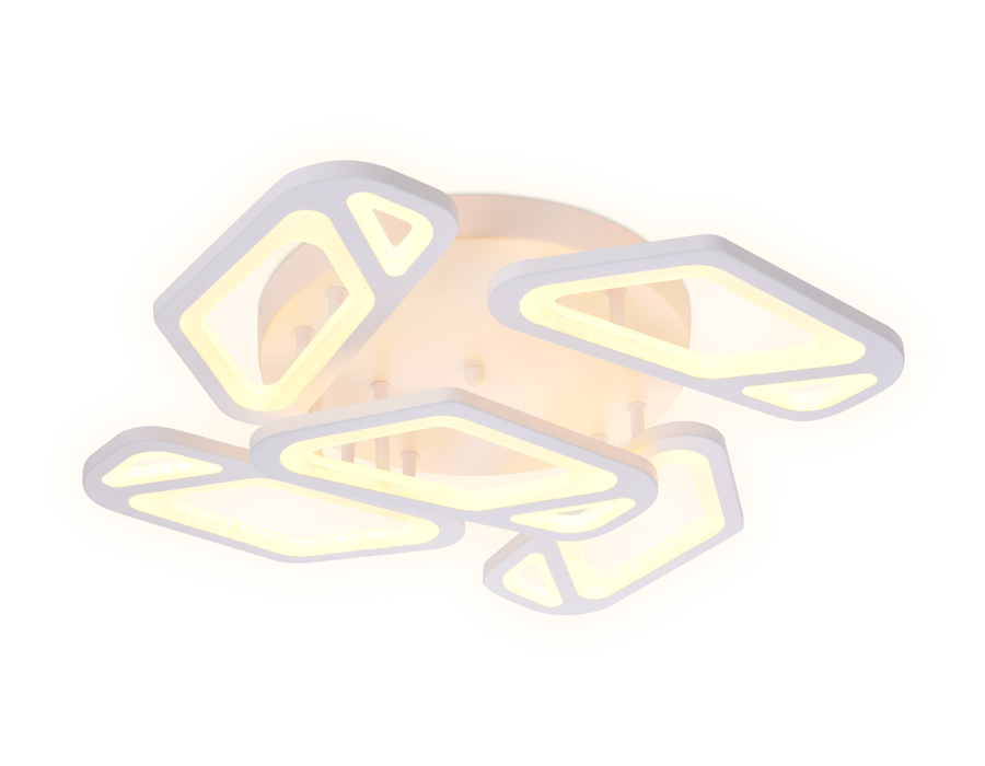 Потолочный светодиодный светильник с пультом Ambrella FA587/5 WH белый 113W 590*590*120 (ПДУ РАДИО 2.4G)