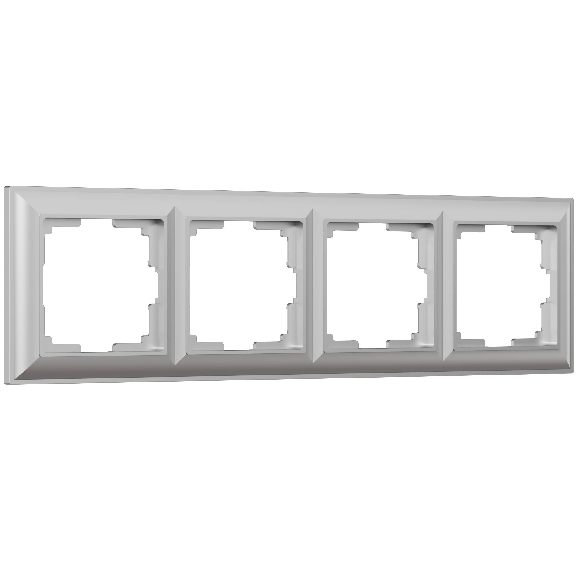 Рамка WERKEL Fiore на 4 поста (серебрянный) WL14-Frame-04 / W0042206 / a038848