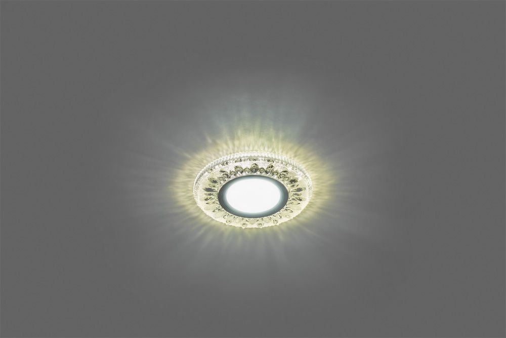 Светильник встраиваемый с белой LED подсветкой Feron CD903 потолочный MR16 G5.3 желтый