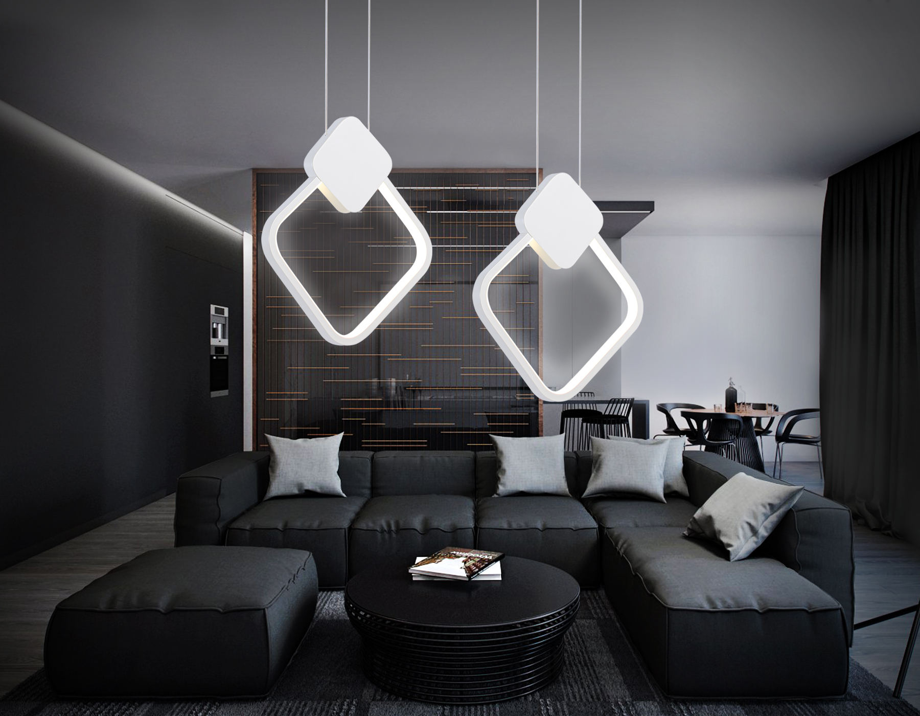 Подвесной LED светильник FL5255 WH белый 11W 4200K 252*20*1200 (без ПДУ)