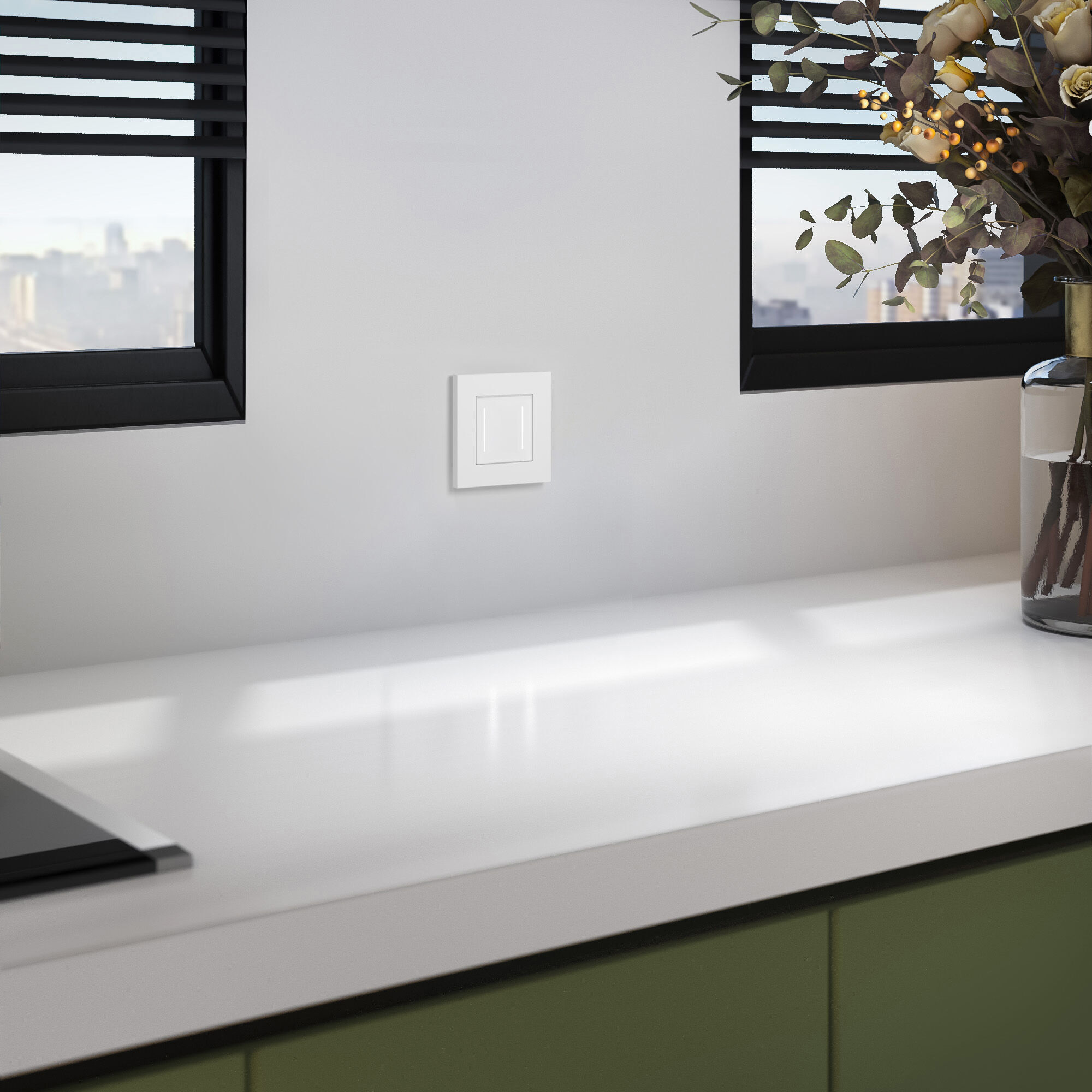 W0012961/ Рамка на 1 пост Slab (белый софт)