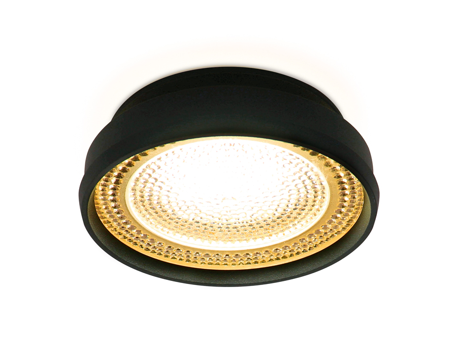 Встраиваемый точечный светильник Ambrella TN348 SBK/TI черный песок/янтарь GU5.3 D85*45