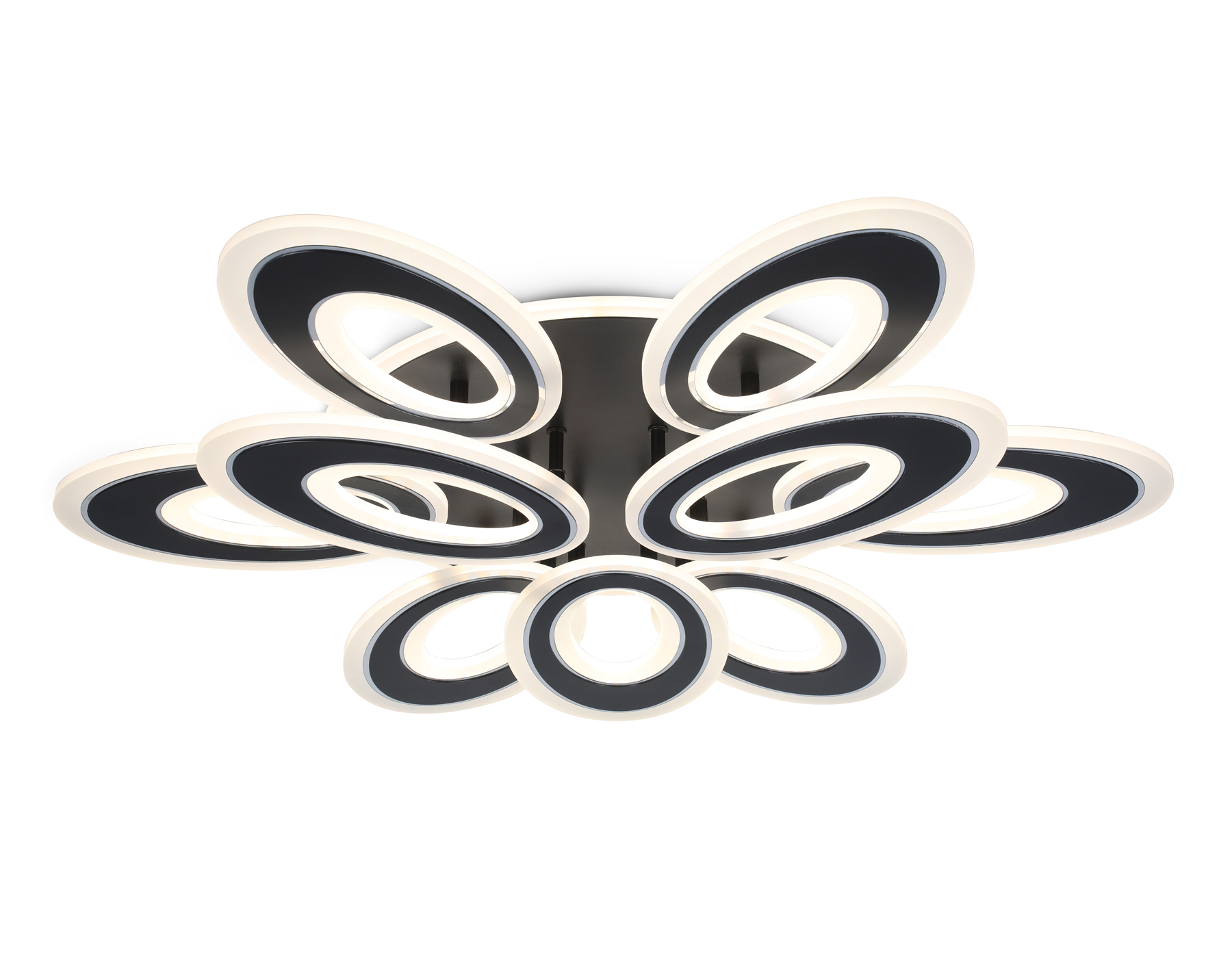 FA8938/6+3 BK/CH черный/хром 255W 3000K-6400K 740*660*120 (ПДУ РАДИО 2.4G)