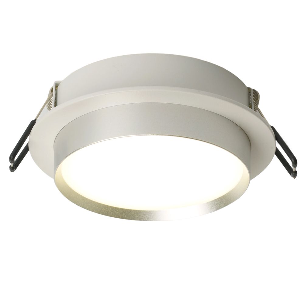 Светильник встраиваемый Feron DL507 потолочный GX53 белый + серебро круг