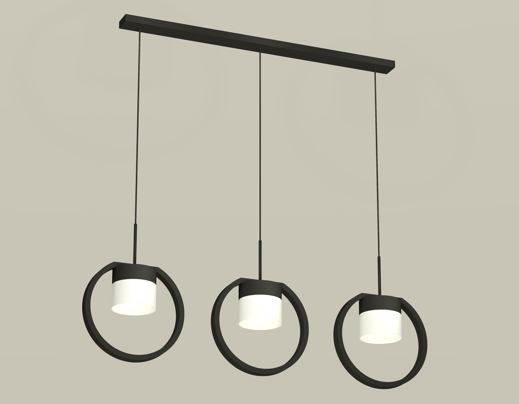 Подвесной светильтник Ambrella XB9107155/3 SBK/FR черный песок/белый матовый GX53 (C9107, N8402) Подвесной светильтник Ambrella XB9107155/3 SBK/FR черный песок/белый матовый GX53 (C9107, N8402)