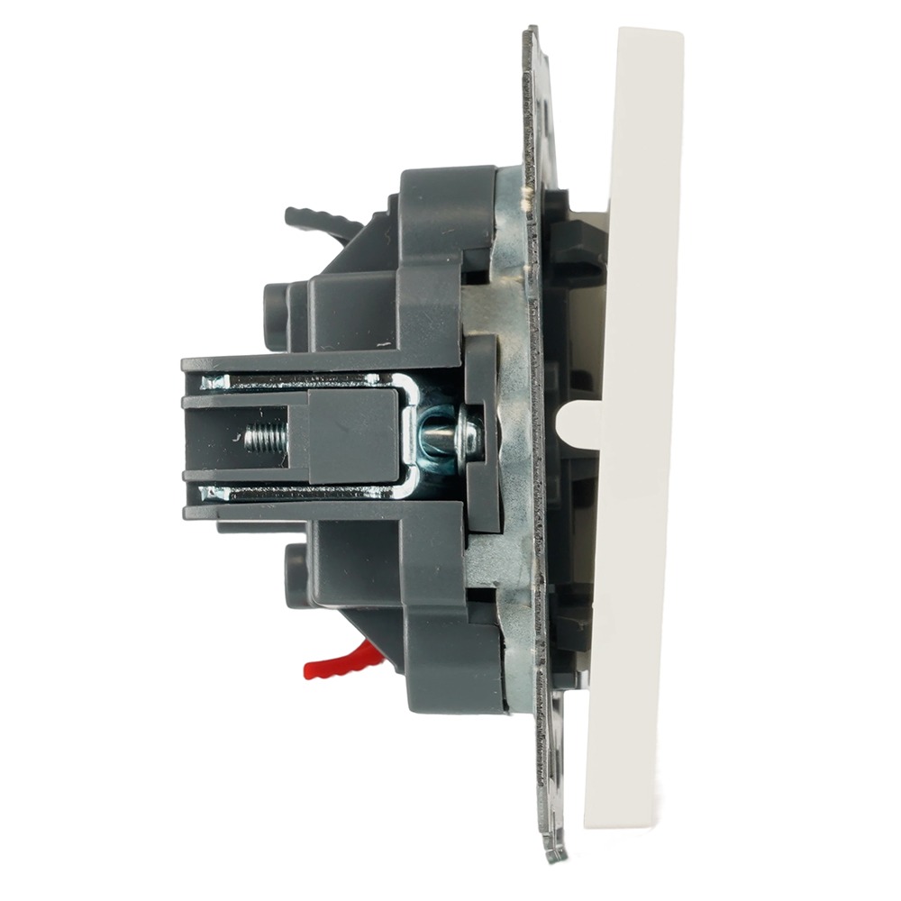 Выключатель 1-клавишный (механизм), СЗК, STEKKER, 250В, 10А, серия Эмили, RSW10-5103-01ZK, белый фарфор, soft touch