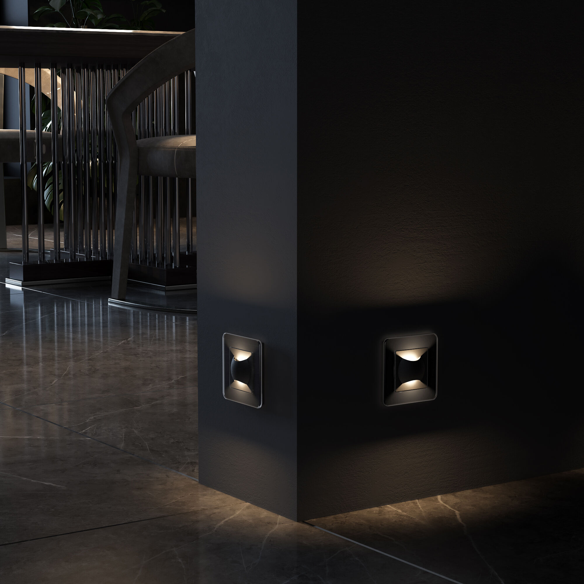 Встраиваемая LED подсветка Werkel Moon (черный матовый) W1154508